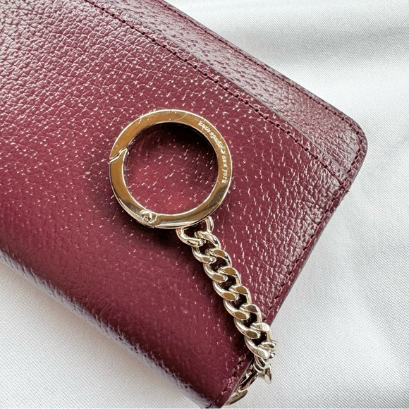 Kate Spade zippered wallet key pouch - burgundy - Picture 3 of 5
